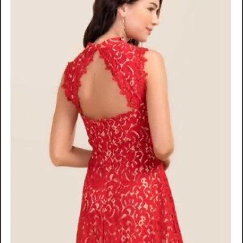 Francescas Red Lace Party Dress